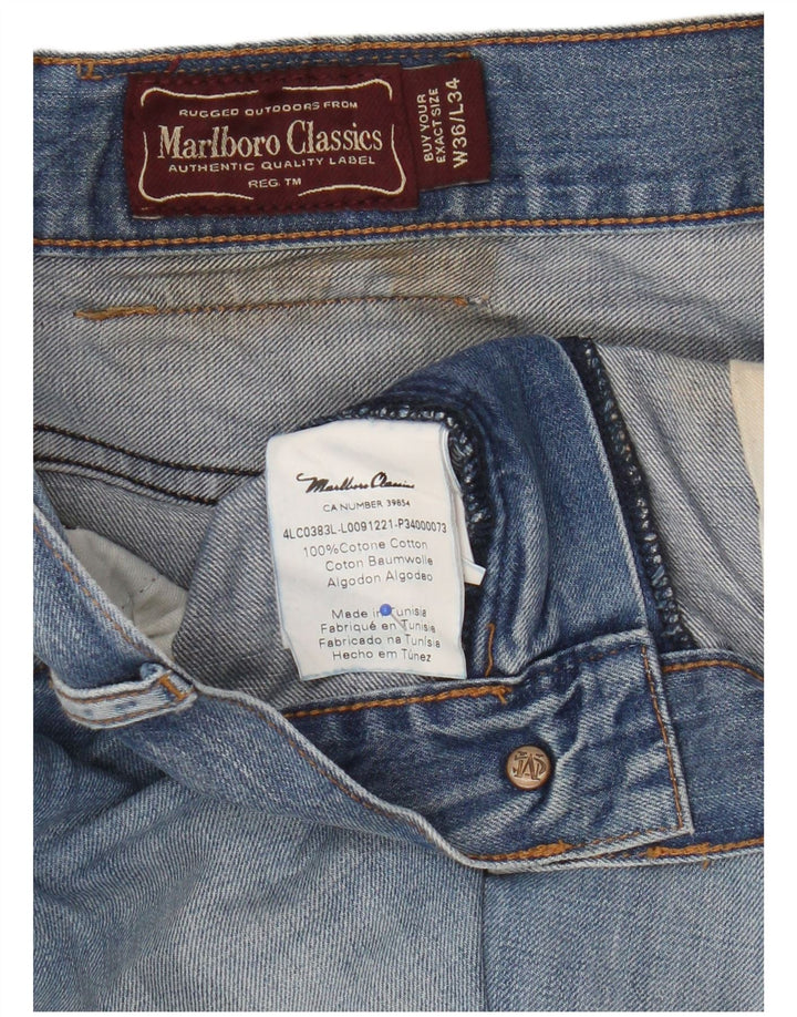 Marlboro Classics Herren Straight Jeans W36 L34 Blaue Baumwolle
