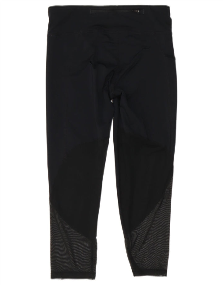 Nike Damen Dri Fit Leggings UK 8 Small Schwarz Geometrisch Polyester