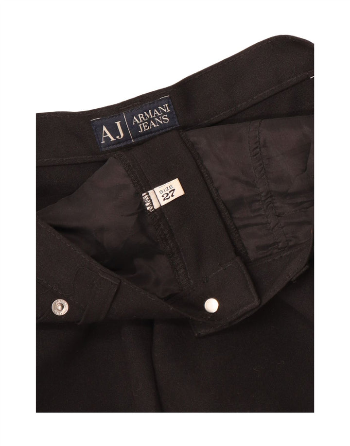 Armani Damen Gerade Freizeithose W27 L27 Schwarz