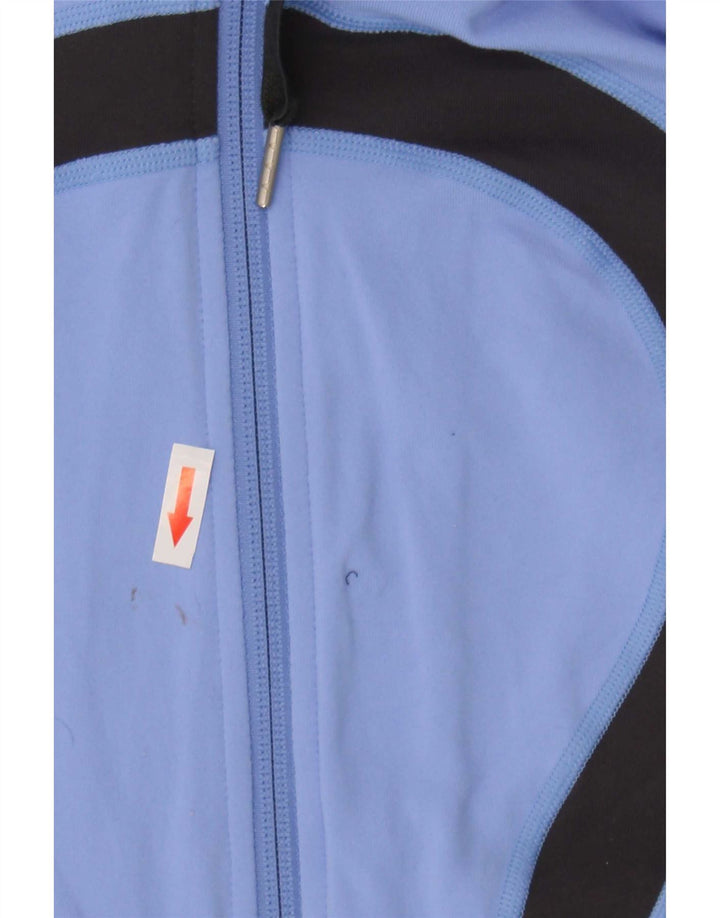 Lululemon Damen-Kapuzenpullover mit grafischem Reißverschluss, US 8, mittelblaues Nylon