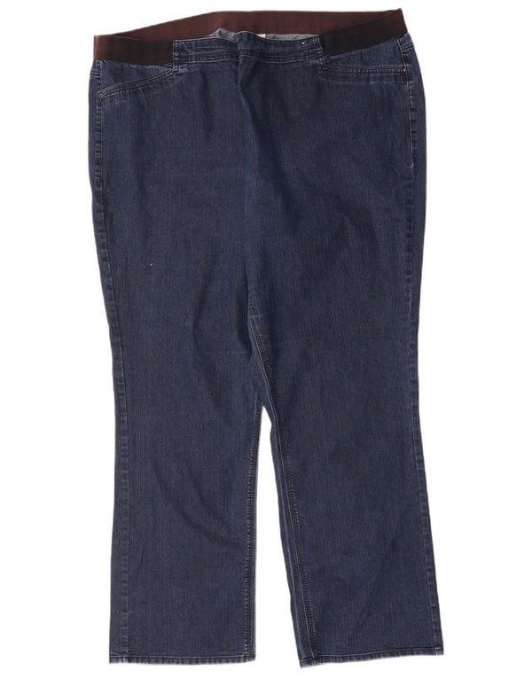 Autograph Damen Straight Jeans UK 24 4XL W48 L32 Blaue Baumwolle