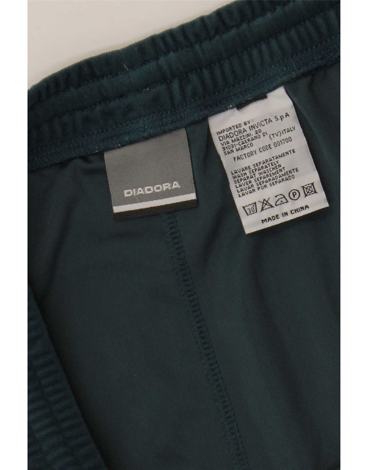 Diadora Herren-Trainingshose aus Velours, 2XL, grünes Polyester