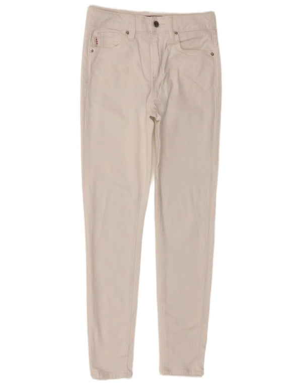 Superdry Damen Skinny Jeans W28 L30 Weiße Baumwolle