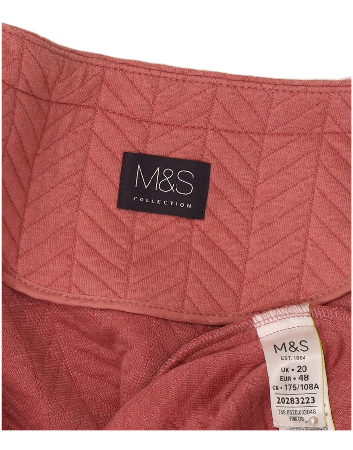 Marks & Spencer Damen-Blazer mit durchgehendem Reißverschluss, UK 20 2XL, rosa, Polyester