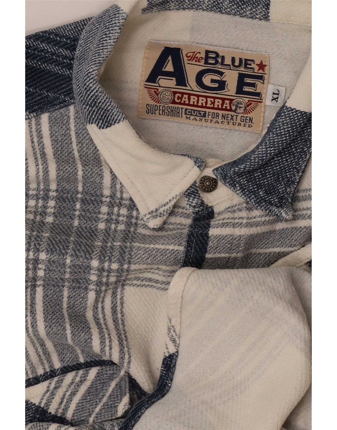 Carrera Herren Flanellhemd XL Blau kariert