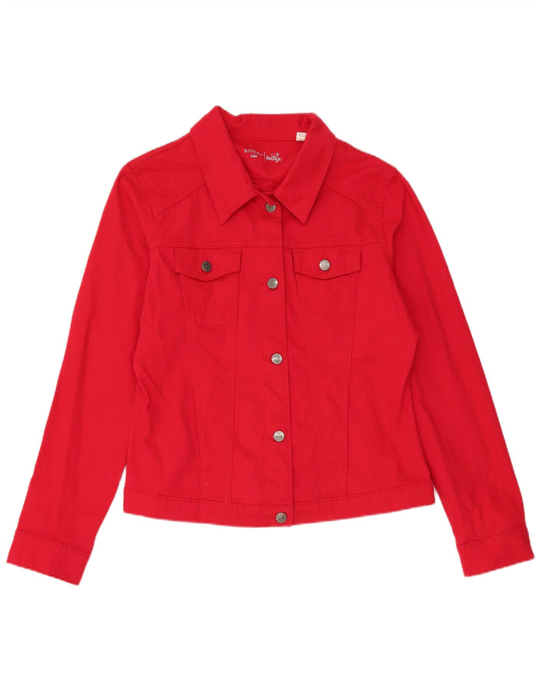 Lee Damen Jeansjacke UK 16 Große rote Baumwolle