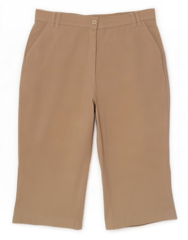 Marks & Spencer Damen-Bermudashorts mit hoher Taille, UK 16, Größe L W34, Beige