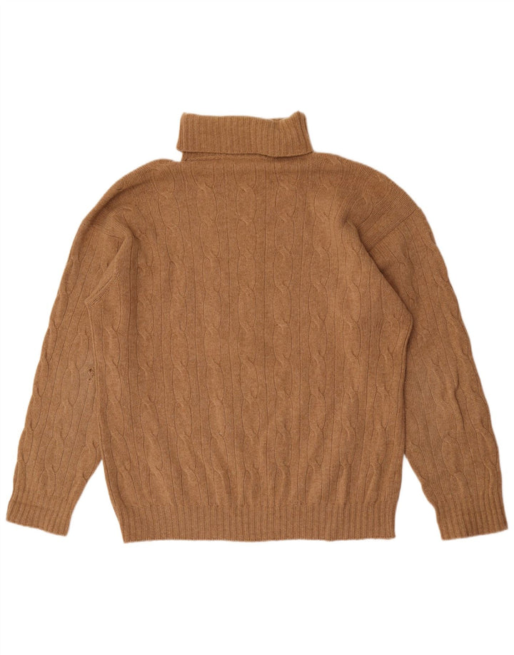 Benetton Herren Rollkragenpullover Pullover 2XL Braun