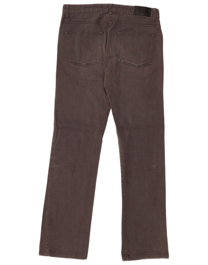 ZARA Herren gerade Freizeithose EU 40 Mittel W31 L31 Grau