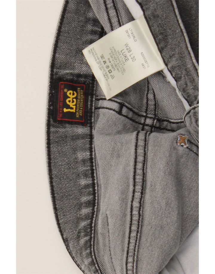Lee Herren Luke Slim Jeans W28 L30 Graue Baumwolle