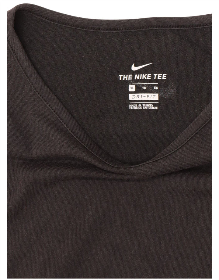 NIKE Womens Dri Fit Graphic Vest Top UK 18 XL Black