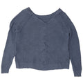 Roxy Womens Crop Oversized V-Ausschnitt Pullover Pullover UK 16 Large Blaue Baumwolle