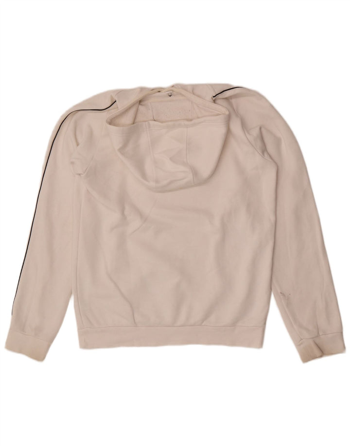 Adidas Herren Kapuzenpullover aus mittelweißer Baumwolle