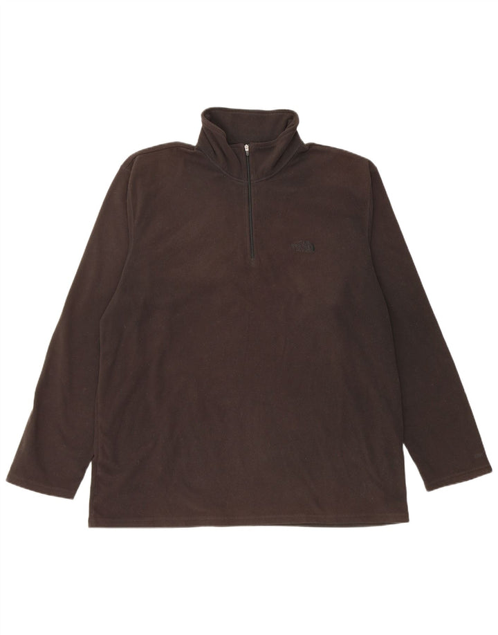 The North Face Herren-Fleecepullover mit Reißverschluss, XL, Schwarz, Polyester