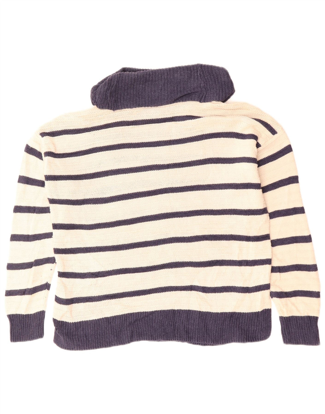 CHAPS Damen-Pullover mit Rollkragen, übergroß, Gr. 40, Größe L, beige gestreift