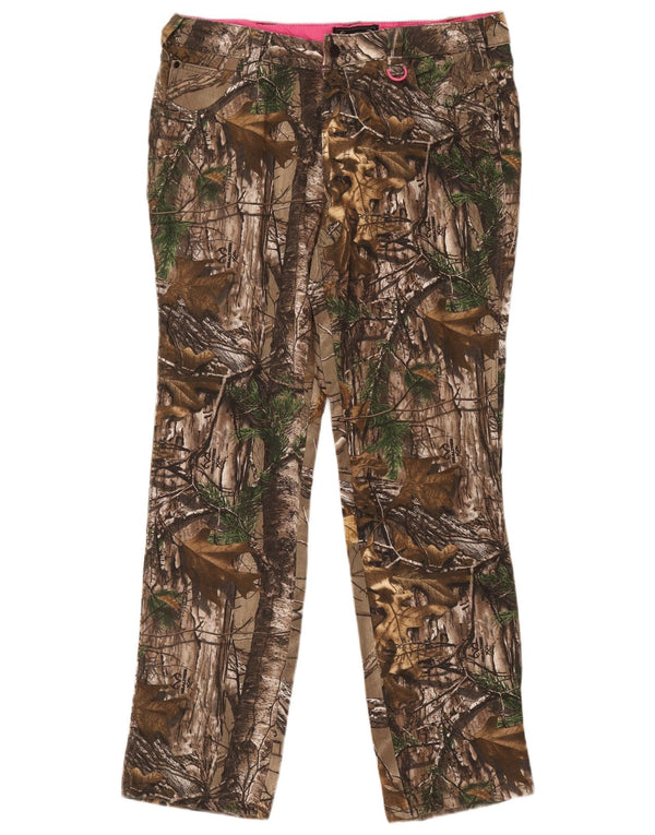 Realtree Damen Wanderhose US 14 XL W38 L33 Braune Camouflage-Baumwolle