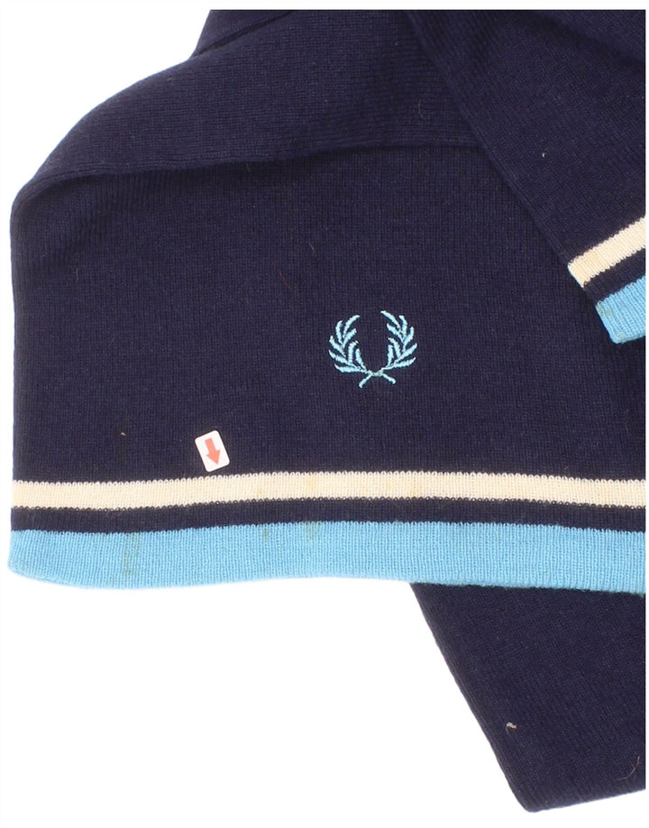 Fred Perry Herren-Rechteckschal, Einheitsgröße, marineblau gestreiftes Nylon