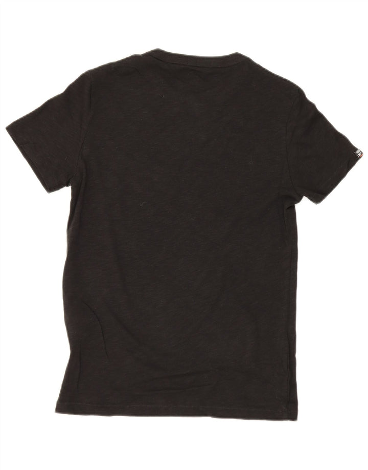 Superdry Herren T-Shirt Top Small Schwarz Colourblock Baumwolle