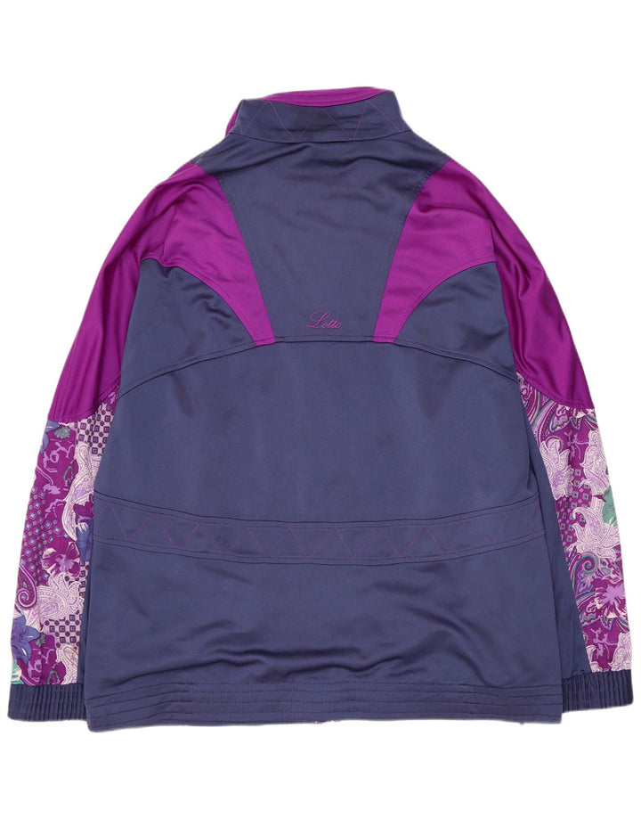 Lotto Herren-Trainingsanzug-Top-Jacke XL, Marineblau mit Blumenmuster