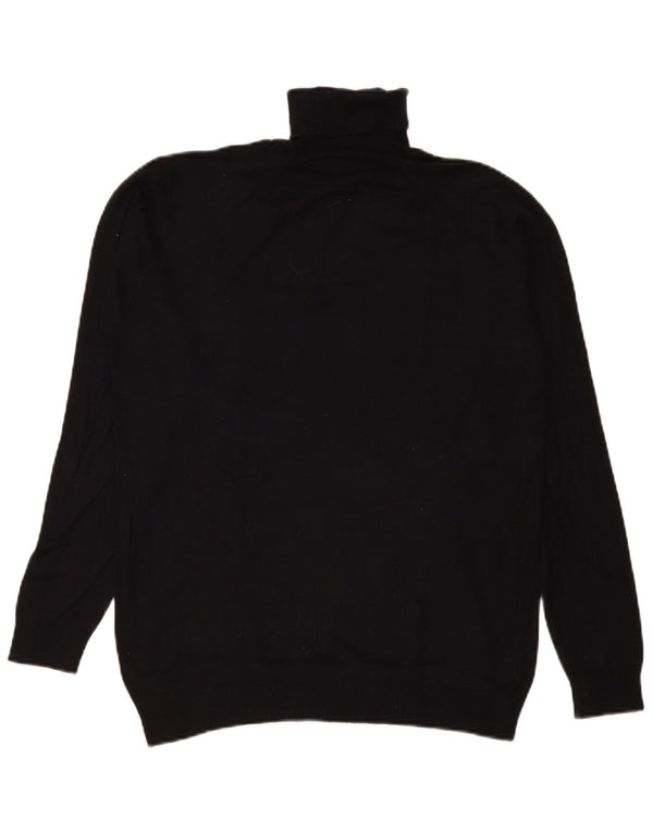 Rollkragenpullover für Herren von Zara, mittelschwarze Viskose