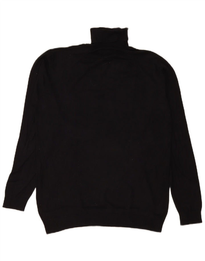 Rollkragenpullover für Herren von Zara, mittelschwarze Viskose