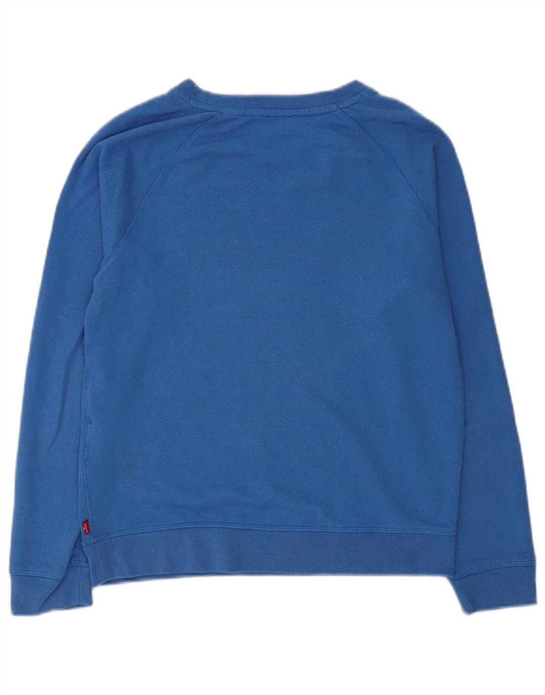 LEVI'S Womens Crop Graphic Sweatshirt Jumper UK 10 Small Blue Cotton