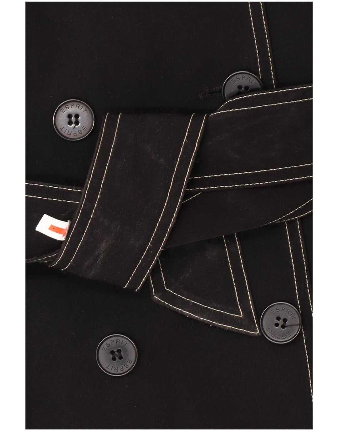 Esprit Damen Sherpa Pea Coat UK 18 XL Schwarz Polyester