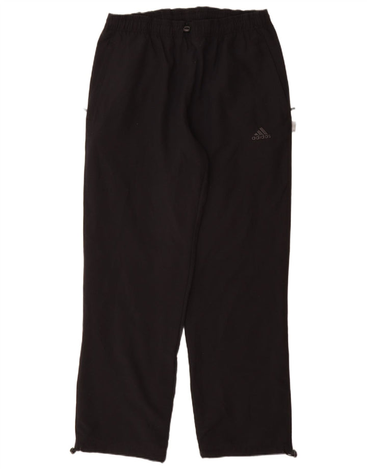 ADIDAS Boys Tracksuit Trousers 15-16 Years Black Polyester