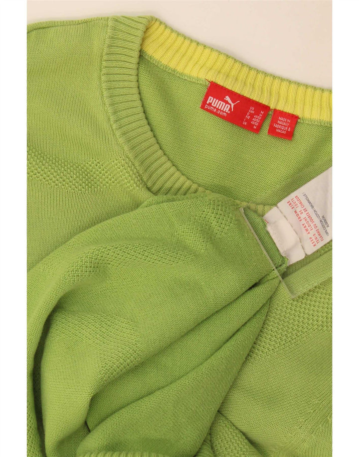 Puma Herren-Pullover mit Rundhalsausschnitt, mittelgrüne Baumwolle