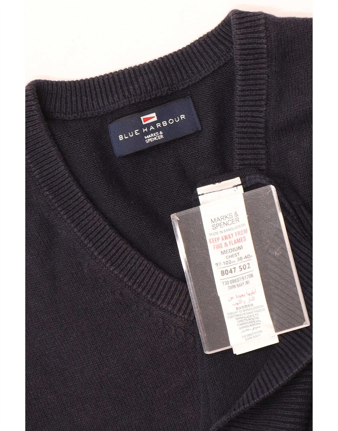 Marks & Spencer Herren-Tanktop „Harbor“, mittelblau, Baumwolle, Marineblau