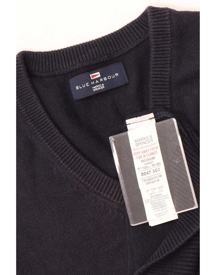 Marks & Spencer Herren-Tanktop „Harbor“, mittelblau, Baumwolle, Marineblau