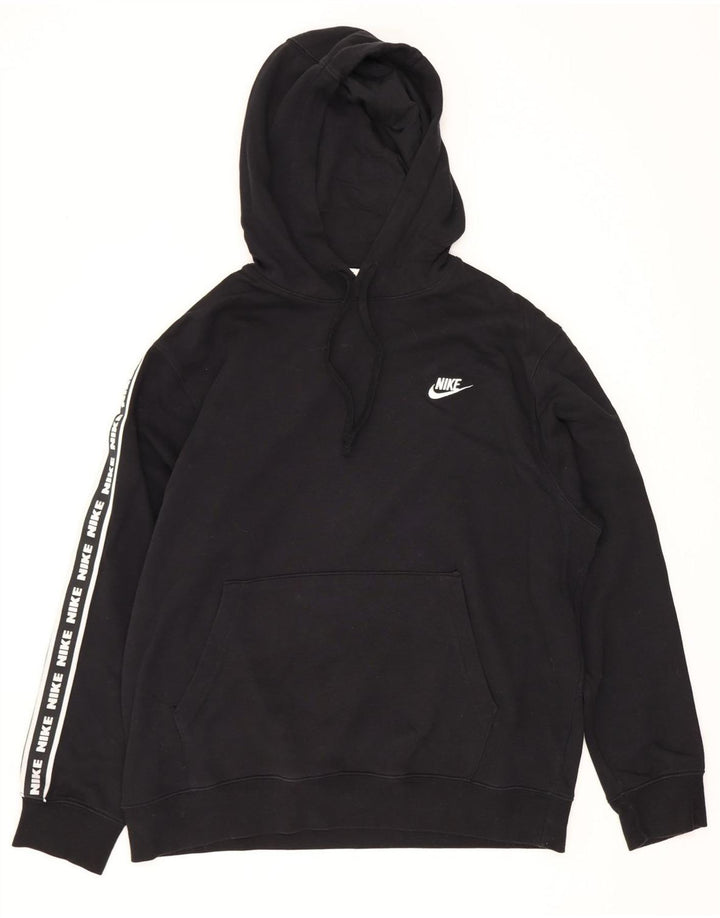 Nike Herren-Kapuzenpullover mit Grafik, groß, aus schwarzer Baumwolle