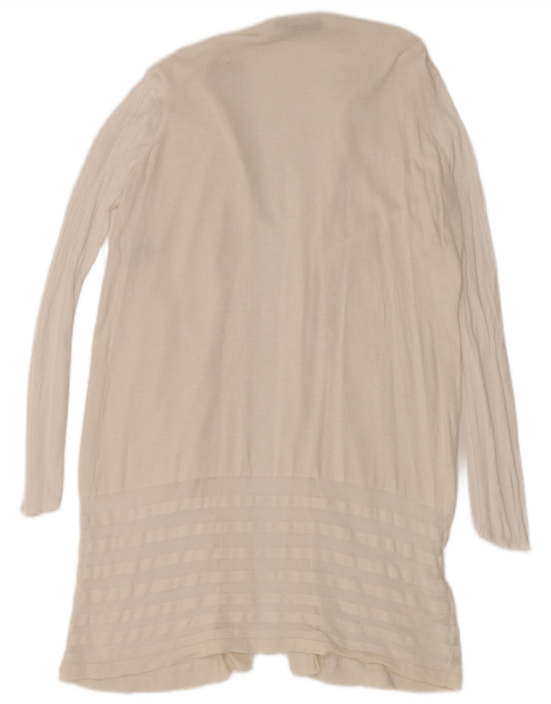 Marks & Spencer Damen Longline Open Cardigan Pullover UK 16 Large Weiß