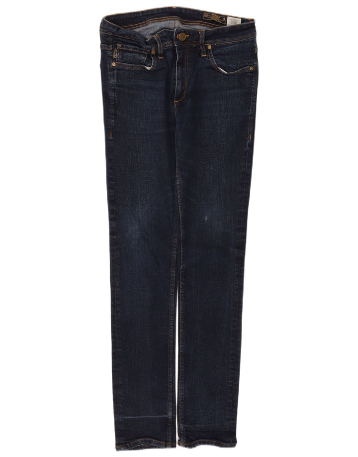 Jack & Jones Herren Slim Jeans W34 L32 Marineblaue Baumwolle