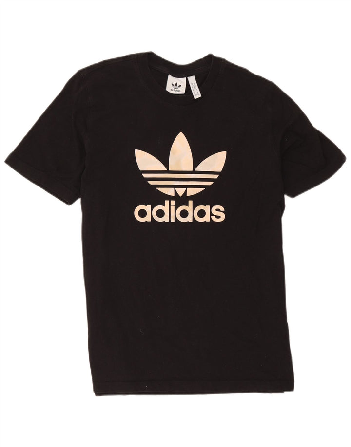 Adidas Herren Grafik T-Shirt Top Medium Schwarz Baumwolle
