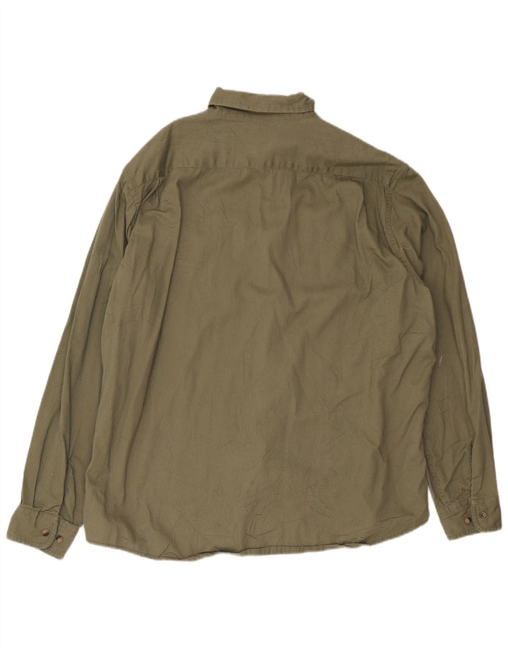 Wrangler Herrenhemd XL Khaki Baumwolle