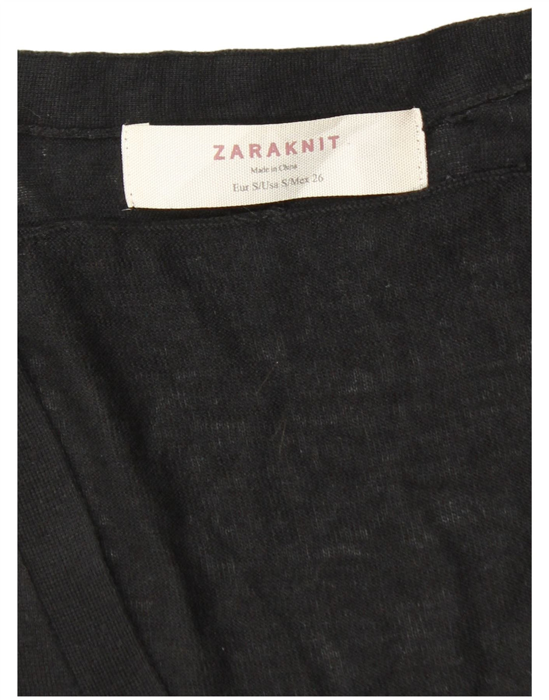 Zara Damen Langarm-Basic-Kleid UK 10 Small Schwarz