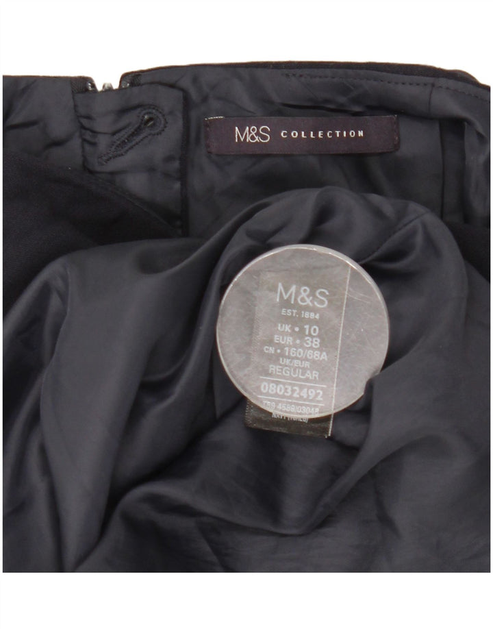 Marks & Spencer Damen Minirock UK 10 Small W29 Marineblau Polyester