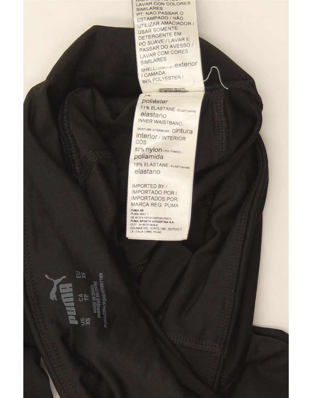 Puma Damen Leggings UK 4 XS Schwarz Polyester