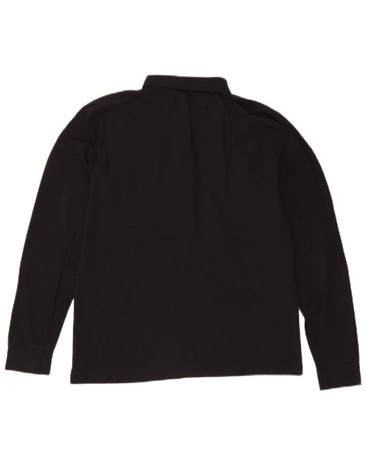 Trussardi Herren-Langarm-Poloshirt, Größe S, Schwarz, Baumwolle