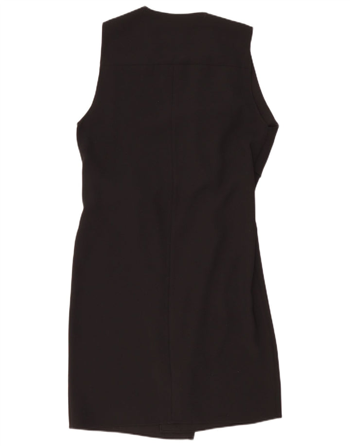 Ärmelloses Wickelkleid für Damen von Zara, UK 12, Mittelschwarz, Polyester