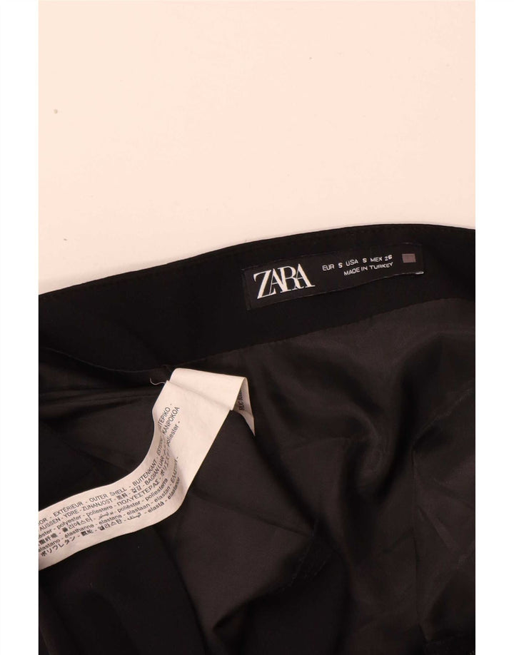 Zara Damen Minirock Small W26 Schwarze Baumwolle