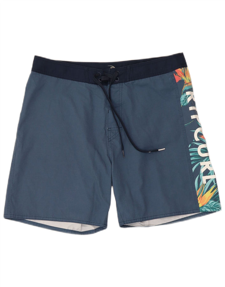 RIP CURL Herren-Badeshorts mit Grafik, mittelgroß, Marineblau, Blumenmuster, Polyester