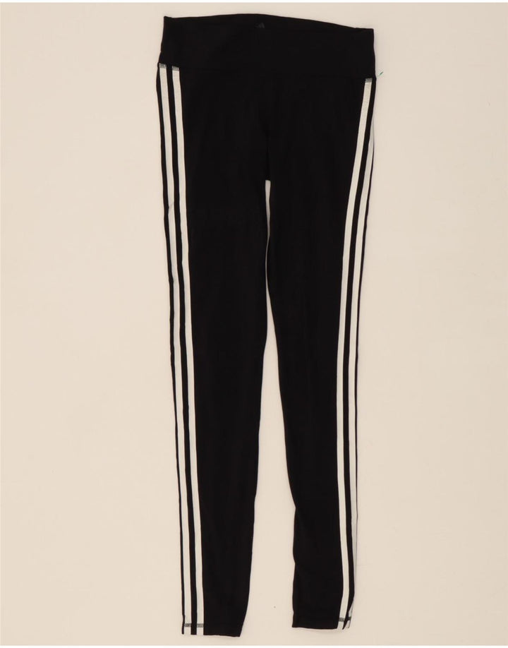 ADIDAS Womens Climalite Leggings UK 8/10 Small  Black Polyester Vintage Adidas and Second-Hand Adidas from Messina Hembry 
