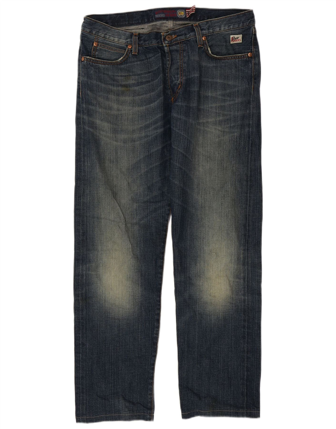Roy Rogers Herren Straight Jeans W35 L30 Marineblau Baumwolle
