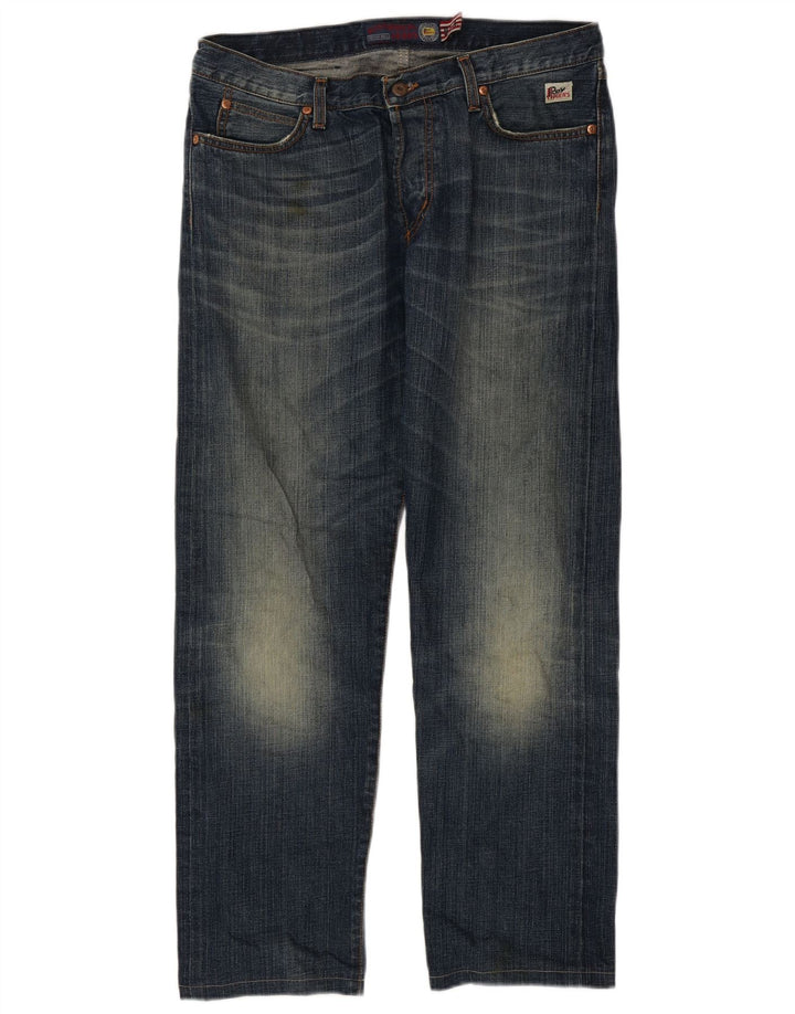 Roy Rogers Herren Straight Jeans W35 L30 Marineblau Baumwolle