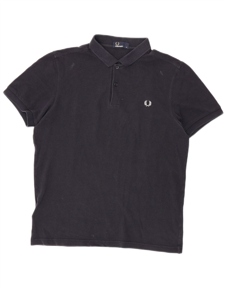 Fred Perry Herren-Poloshirt, mittelmarineblaue Baumwolle