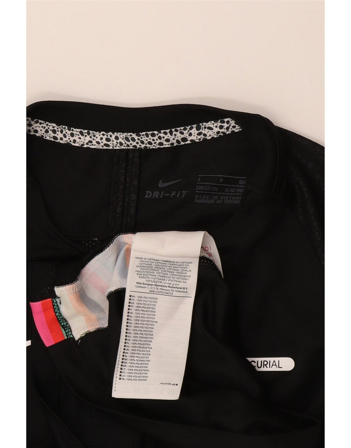 Nike Jungen-T-Shirt mit Grafik, 8–9 Jahre, Größe S, schwarz gestreift, Polyester