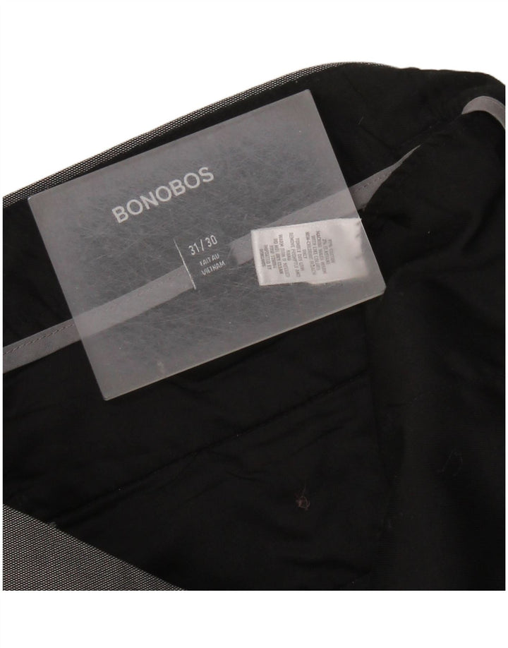 BONOBOS Herren Slim Freizeithose W31 L30 Graue Baumwolle