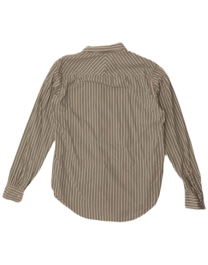 Timberland Herren-Slim-Fit-Hemd, groß, grün gestreift, Baumwolle